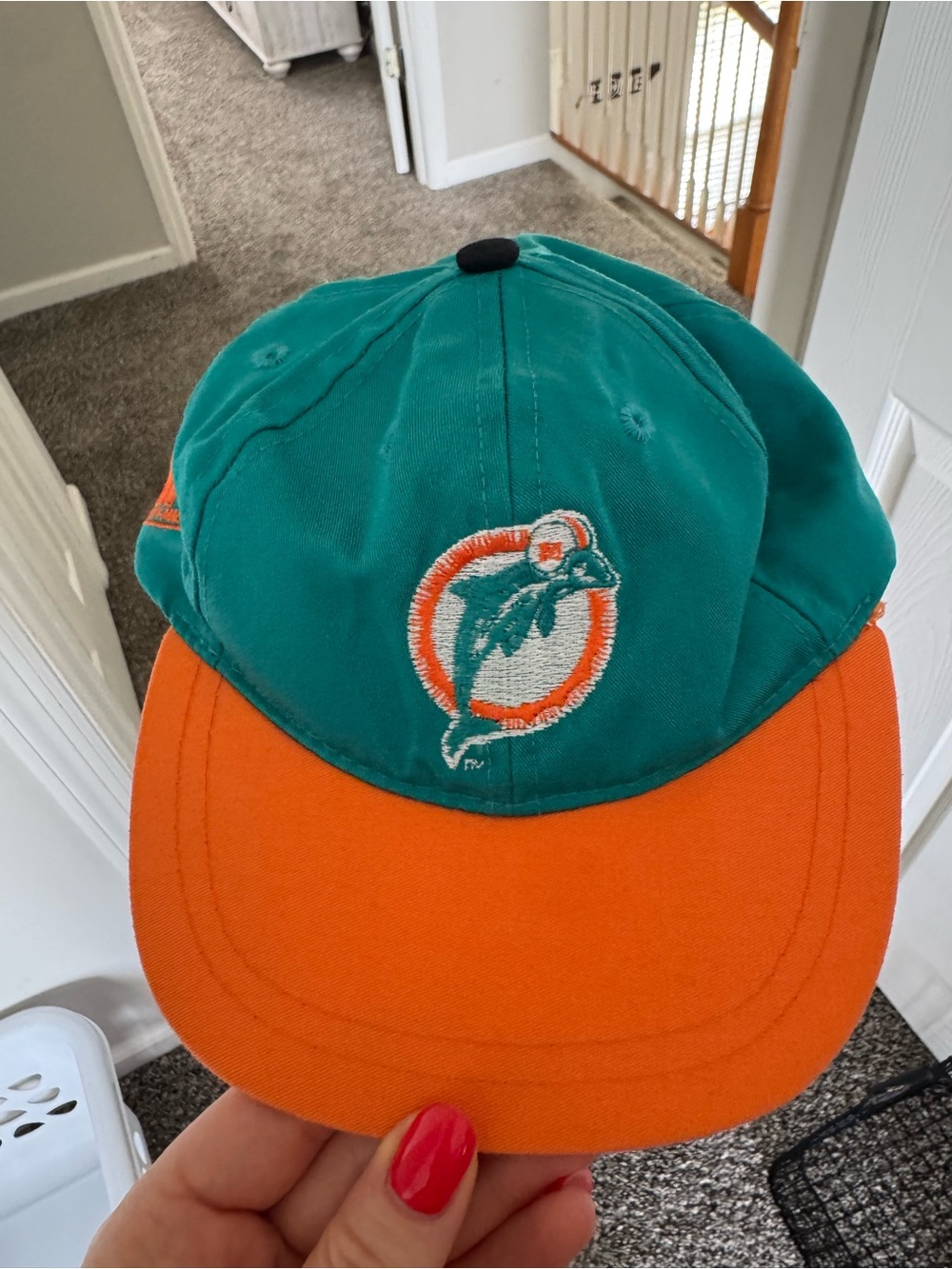 Miami Dolphins Teal and Orange Kids Baseball Cap